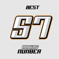 Vector Racing Number Template 57