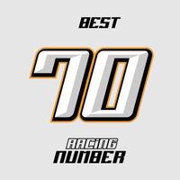 Vector Racing Number Template 70