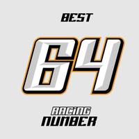 Vector Racing Number Template 64