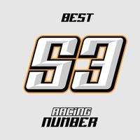 Vector Racing Number Template 53
