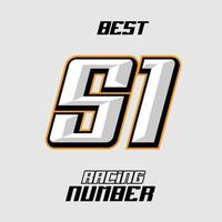 Vector Racing Number Template 51