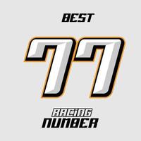 Vector Racing Number Template 77