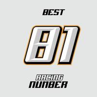 Vector Racing Number Template 81