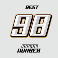 Vector Racing Number Template 98