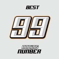 Vector Racing Number Template 99