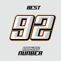 Vector Racing Number Template 92