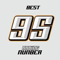 plantilla de número de carreras de vector 95