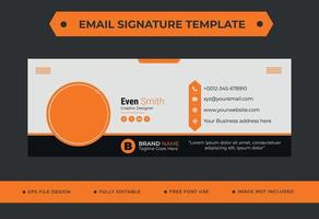 diseño de plantilla de firma de correo electrónico para negocios corporativos vector