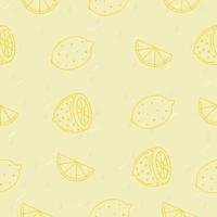 Lemons, light seamless pattern vector