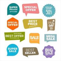 Sale stickers and tags collection vector illustration