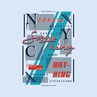 create somethingout of nothing text frame graphic vector print