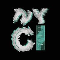 nyc abstract graphic typography vector print