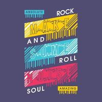 lettering music rock and roll music symbol abstract graphic design t shirt vector print