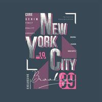 new york text frame abstract graphic vector print