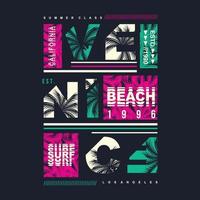 venice surf beach los angele california graphic typography vector prints