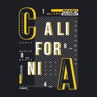 california lettering typography vector print