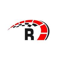 Letter R Car Automotive Template For Cars Service and Cars Repair vector