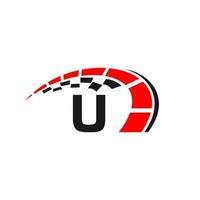 Letter U Car Automotive Template For Cars Service and Cars Repair vector