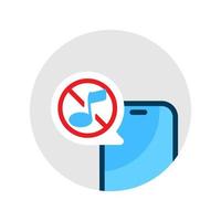 mute, silent smartphone concept illustration flat design vector eps10. modern graphic element for landing page, empty state ui, infographic, icon