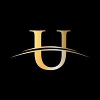 letter U Logo Design Luxury Template vector