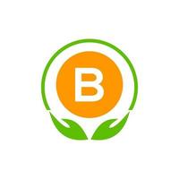 Letter B Healthcare Logo Medical Pharmacy Symbol. Health, Charity Logo Template vector