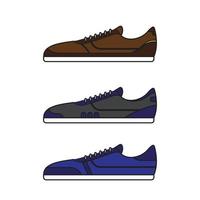 some colorful sneakers vector