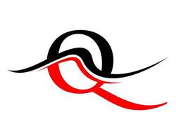 diseño inicial del logotipo de la letra q. monograma y plantilla de vector de logotipo de alfabeto creativo