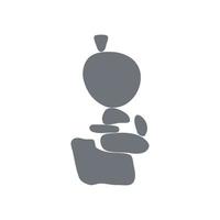 logotipo de equilibrio de roca vector