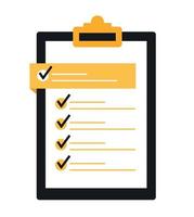 Clipboard with Checklist Clipart Vector Illustration for Web Icon