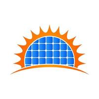logotipo solar moderno vector