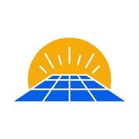 logotipo solar moderno vector