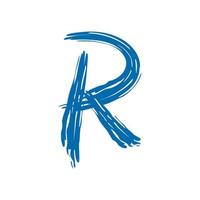 Initial R Splash Water Logo vector