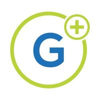 Letter G Healthcare Symbol Medical Logo  Template. Doctors Logo with Stethoscope Sign vector