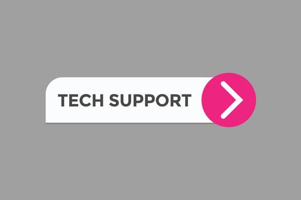 tech support button vectors.sign label speech bubble tech support