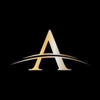 letter A Logo Design Luxury Template vector