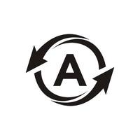 Letter A Financial Logo Concept With Financial Growth Arrow Symbol vector