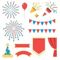 Flat design party element vector