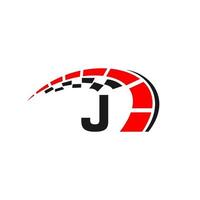 Letter J Car Automotive Template For Cars Service and Cars Repair vector