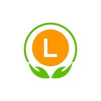 Letter L Healthcare Logo Medical Pharmacy Symbol. Health, Charity Logo Template vector