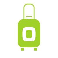 logotipo de la letra o de viaje. bolsa de viaje avión de vacaciones con bolsa tour y vector de logotipo de empresa de turismo