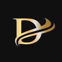 D Letter Logo Luxury Concept vector