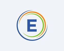 Initial E Letter Business Logo Template vector
