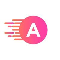 Letter A Logo Design Vector with Dots Vector Template