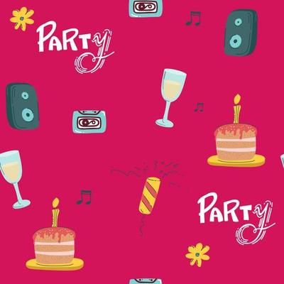 colorful birthday seamless pattern perfect for gift wrap, gift bag and etc