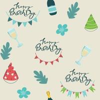 colorful birthday seamless pattern perfect for gift wrap, gift bag and etc vector