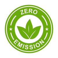 icono de emisión cero vector co2 signo verde neutro para el diseño de su sitio web, logotipo, aplicación, ui.ilustración