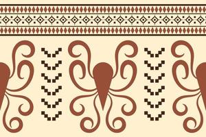 Ethnic fabric pattern geometric style. Sarong Aztec Ethnic oriental pattern traditional orange background. Abstract,vector,illustration. use for texture,clothing,wrapping,decoration,carpet. vector