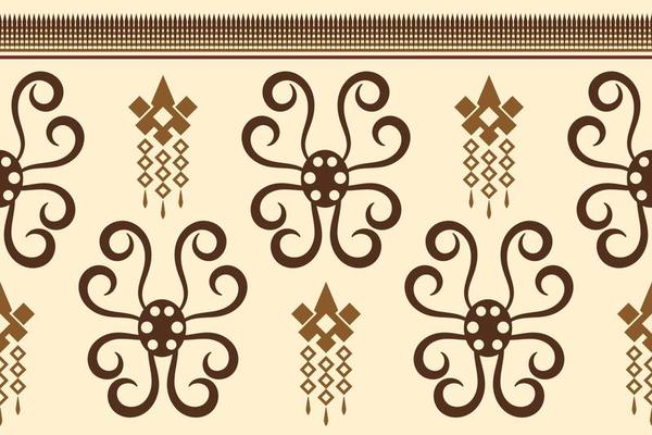 Ethnic fabric pattern geometric style. Sarong Aztec Ethnic oriental pattern traditional orange background. Abstract,vector,illustration. use for texture,clothing,wrapping,decoration,carpet.