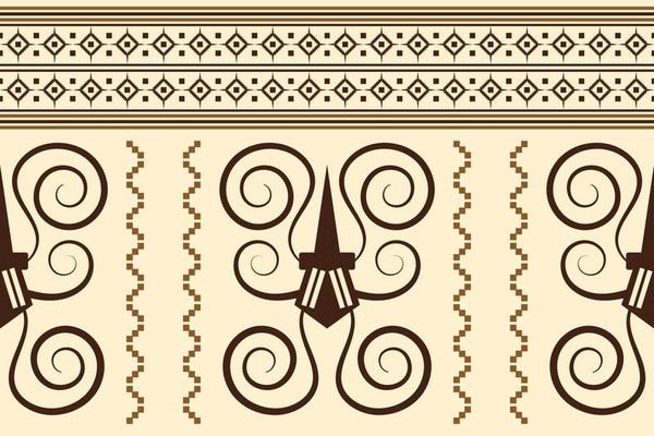 Ethnic fabric pattern geometric style. Sarong Aztec Ethnic oriental pattern traditional orange background. Abstract,vector,illustration. use for texture,clothing,wrapping,decoration,carpet.