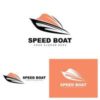 Cargo Ship Logo, Fast Cargo Ship Vector, Sailboat, Design For Ship Manufacturing Company, Waterway Sailing, Marine Vehicles, Transport, Logistics vector